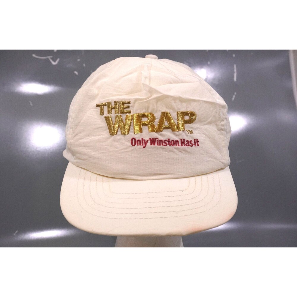 The Wrap Winston Hat VTG Snapback Cap Tobacco Cigarettes Embroidered Nylon 90s
